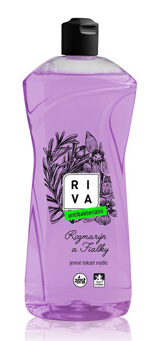 Riva tek.mýdlo antibakt.+glyceryn 1l | Toaletní mycí prostředky - Tekutá mýdla - Bez dávkovače